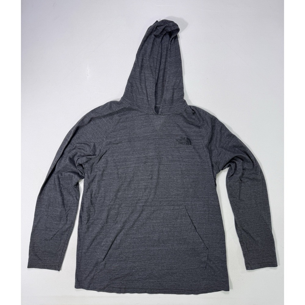 The North Face Men's Large Grey Lightweight Pullover Hoodie Classic Fit Logo
